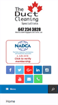 Mobile Screenshot of ductcleaningspecialists.ca
